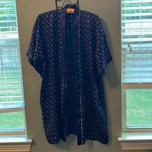 Miss Dior, vintage pre-owned, Robe silk navy blue. no size no belt.